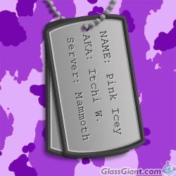 Pink Icey's Dogtag
